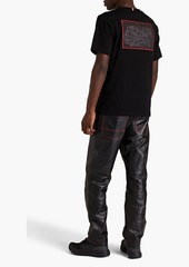 McQ Alexander McQueen - Embroidered printed cotton-jersey T-shirt - Black - XS