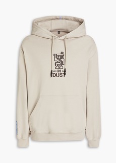 McQ Alexander McQueen - Embroidered printed French cotton-terry hoodie - Neutral - XXL