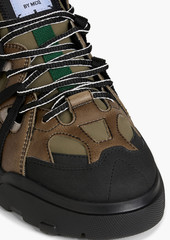 McQ Alexander McQueen - Orbyt Descender leather and neoprene sneakers - Brown - EU 37