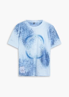 McQ Alexander McQueen - Printed cotton-jersey T-shirt - Blue - XXS