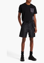 McQ Alexander McQueen - Ripstop-trimmed appliquéd cotton-blend jersey T-shirt - Black - S