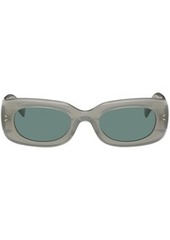 McQ Alexander McQueen MCQ Green Rectangular Sunglasses