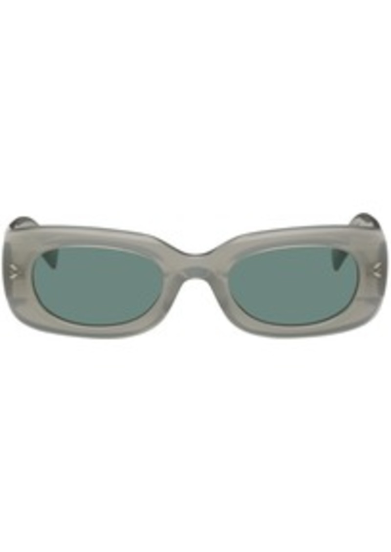McQ Alexander McQueen MCQ Green Rectangular Sunglasses