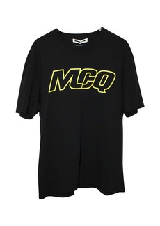 MCQ Logo Tee in Black Cotton