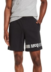 MCQ Small Logo Sweatshorts in Darkest Black at Nordstrom Rack
