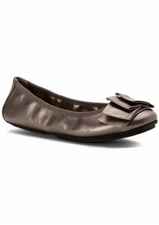 Me Too Lilyana Leather Ballet Flats In Pewter