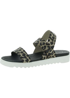 Me Too Mali 15 Womens Stretch Animal Print Footbed Sandals