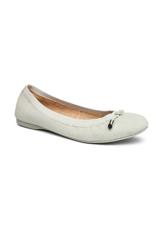 Me Too Breeze Snake Embossed Ballet Flat in Frost Grey Suede at Nordstrom