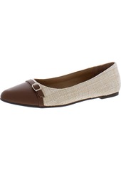 Me Too Womens Faux Leather Toe Cap Loafers