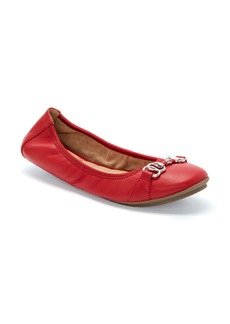 Me Too Olympia Skimmer Flat in Red Leather at Nordstrom