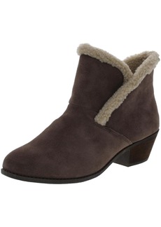Me Too Zanna 14 Womens Suede Faux Fur Ankle Boots
