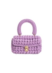Melie Bianco Avery Lilac Knit Crossbody Bag