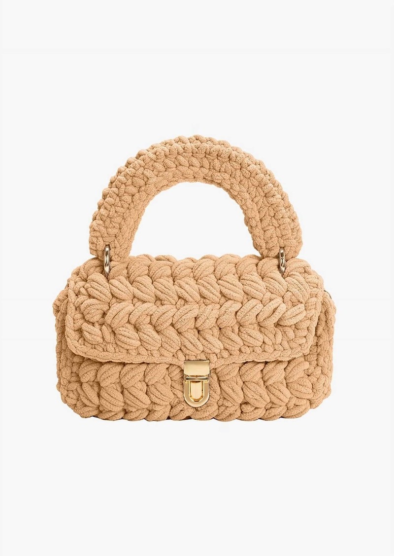 Melie Bianco Women's Avery Chenille Crossbody Bag In Biscuit