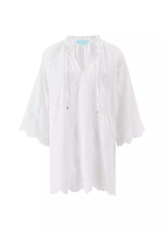 Melissa Odabash Lucy Cotton Eyelet Caftan