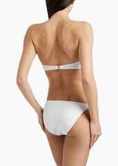 Melissa Odabash - Alba stretch-seersucker low-rise bikini briefs - White - IT 44