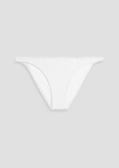 Melissa Odabash - Alba stretch-seersucker low-rise bikini briefs - White - IT 44