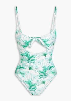 Melissa Odabash - Amalfi cutout printed swimsuit - Green - IT 38