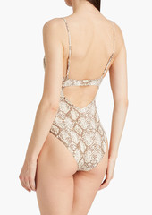 Melissa Odabash - Amalfi cutout snake-print swimsuit - Animal print - IT 42