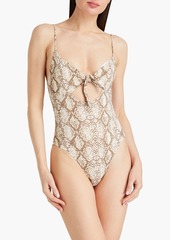 Melissa Odabash - Amalfi cutout snake-print swimsuit - Animal print - IT 42