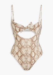 Melissa Odabash - Amalfi cutout snake-print swimsuit - Animal print - IT 42