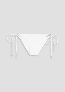Melissa Odabash - Bahamas embellished low-rise bikini briefs - White - IT 44