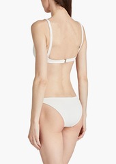 Melissa Odabash - Bari embellished ribbed bikini top - White - IT 38