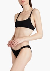 Melissa Odabash - Bari embellished ribbed bikini top - Black - IT 38
