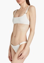 Melissa Odabash - Bari embellished ribbed bikini top - White - IT 38