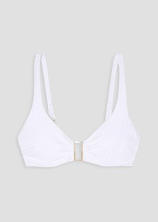 Melissa Odabash - Bel Air embellished ribbed underwired bikini top - White - IT 38