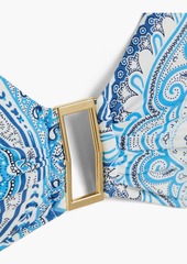 Melissa Odabash - Bel Air embellished paisley-print underwired bikini top - Blue - IT 38
