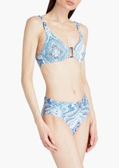 Melissa Odabash - Bel Air embellished ribbed underwired bikini top - White - IT 38