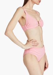 Melissa Odabash - Bel Air embellished ribbed underwired bikini top - Pink - IT 38