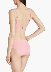 Melissa Odabash - Bel Air embellished ribbed underwired bikini top - Pink - IT 38