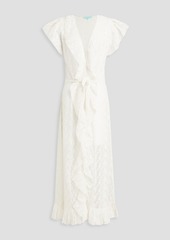 Melissa Odabash - Brianna ruffled embroidered georgette coverup - White - XS