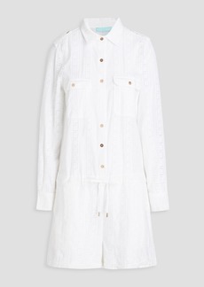 Melissa Odabash - Broderie anglaise cotton playsuit - White - XS