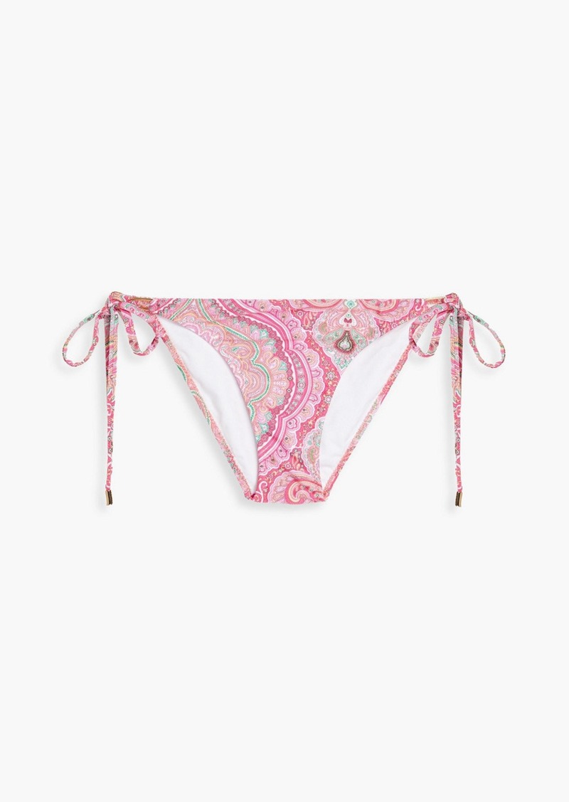 Melissa Odabash - Cancun paisley-print low-rise bikini briefs - Pink - IT 46