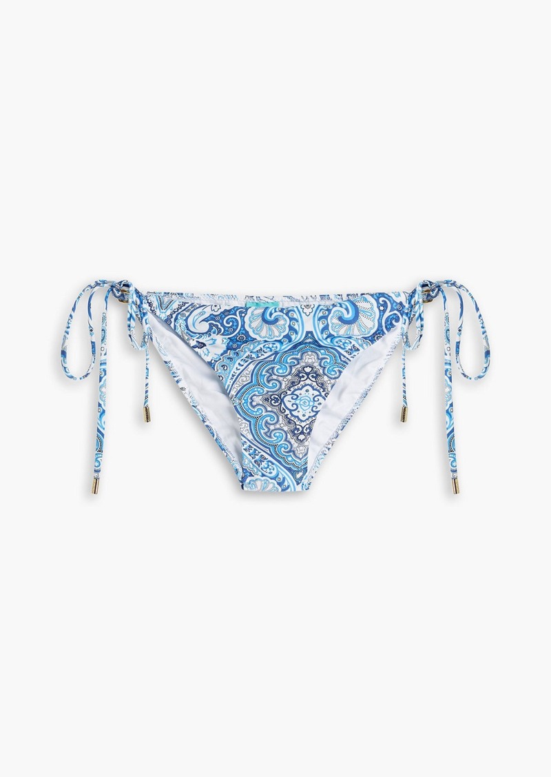 Melissa Odabash - Cancun paisley-print low-rise bikini briefs - Blue - IT 46