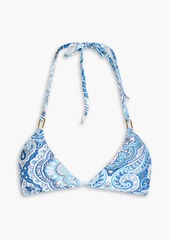 Melissa Odabash - Cancun paisley-print triangle bikini top - Blue - IT 40