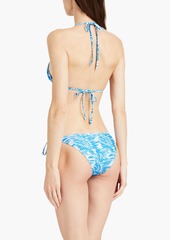 Melissa Odabash - Cancun printed low-rise bikini briefs - Blue - IT 44
