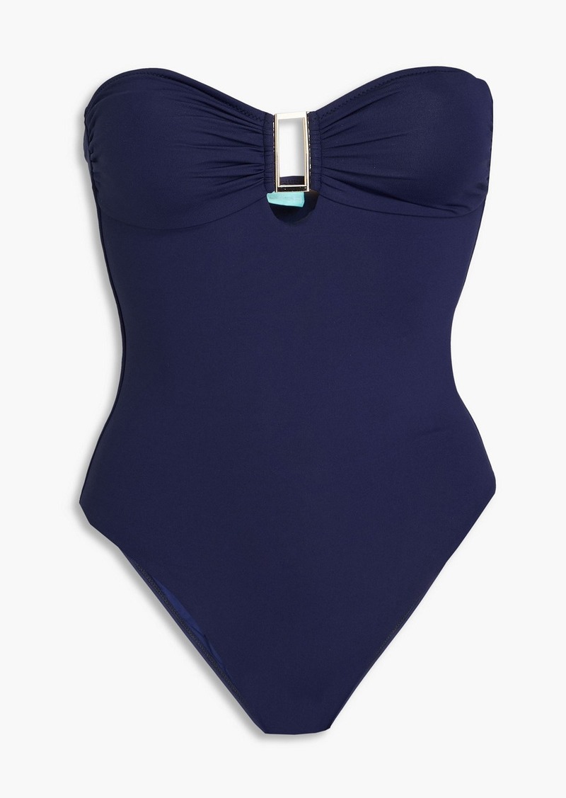 Melissa Odabash - Como embellished bandeau swimsuit - Blue - IT 40
