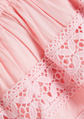 Melissa Odabash - Debbie one-shoulder ruffled voile mini dress - Pink - M
