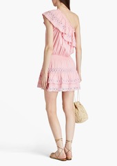 Melissa Odabash - Debbie one-shoulder ruffled voile mini dress - Pink - M