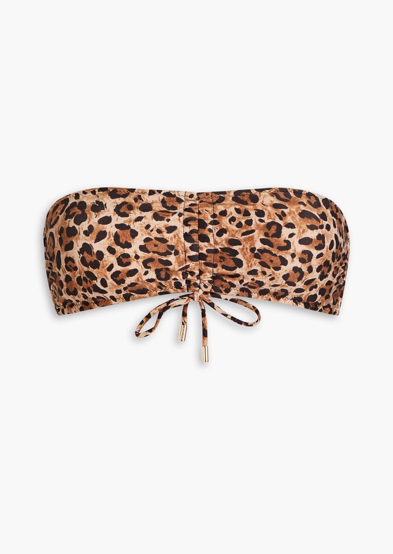 Melissa Odabash - Florence ruched leopard-print bandeau bikini top - Animal print - IT 40