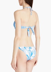 Melissa Odabash - Janeiro embellished printed low-rise bikini briefs - Blue - IT 38