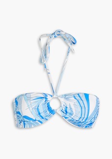 Melissa Odabash - Janeiro ruched printed bandeau bikini top - Blue - IT 38