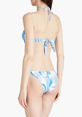 Melissa Odabash - Janeiro ruched printed bandeau bikini top - Blue - IT 38