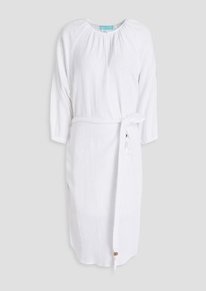 Melissa Odabash - Katie gathered cotton-voile dress - White - XS