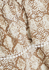 Melissa Odabash - Keri tiered snake-print mousseline mini dress - Animal print - M