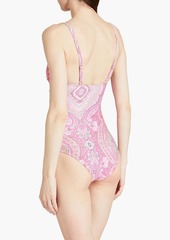 Melissa Odabash - Lisbon knotted paisley-print underwired swimsuit - Pink - IT 40