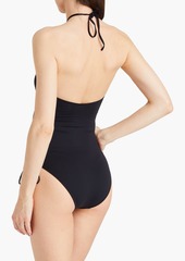 Melissa Odabash - Madeira ring-embellished halterneck swimsuit - Black - IT 40